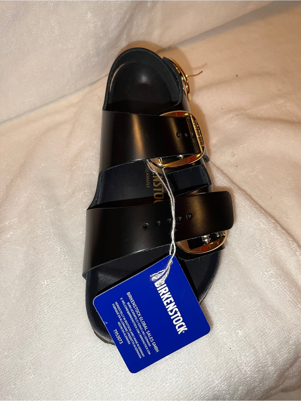 NWT - Birkenstock Milano Big Buckle Black Patent Leather Sandals - EU 39 - Picture 2 of 13